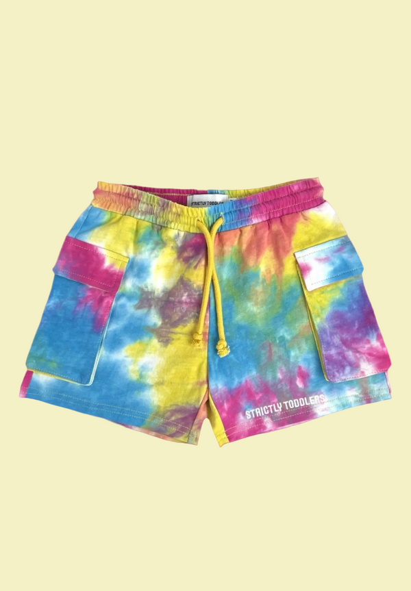Girls tye-dye cargo shorts